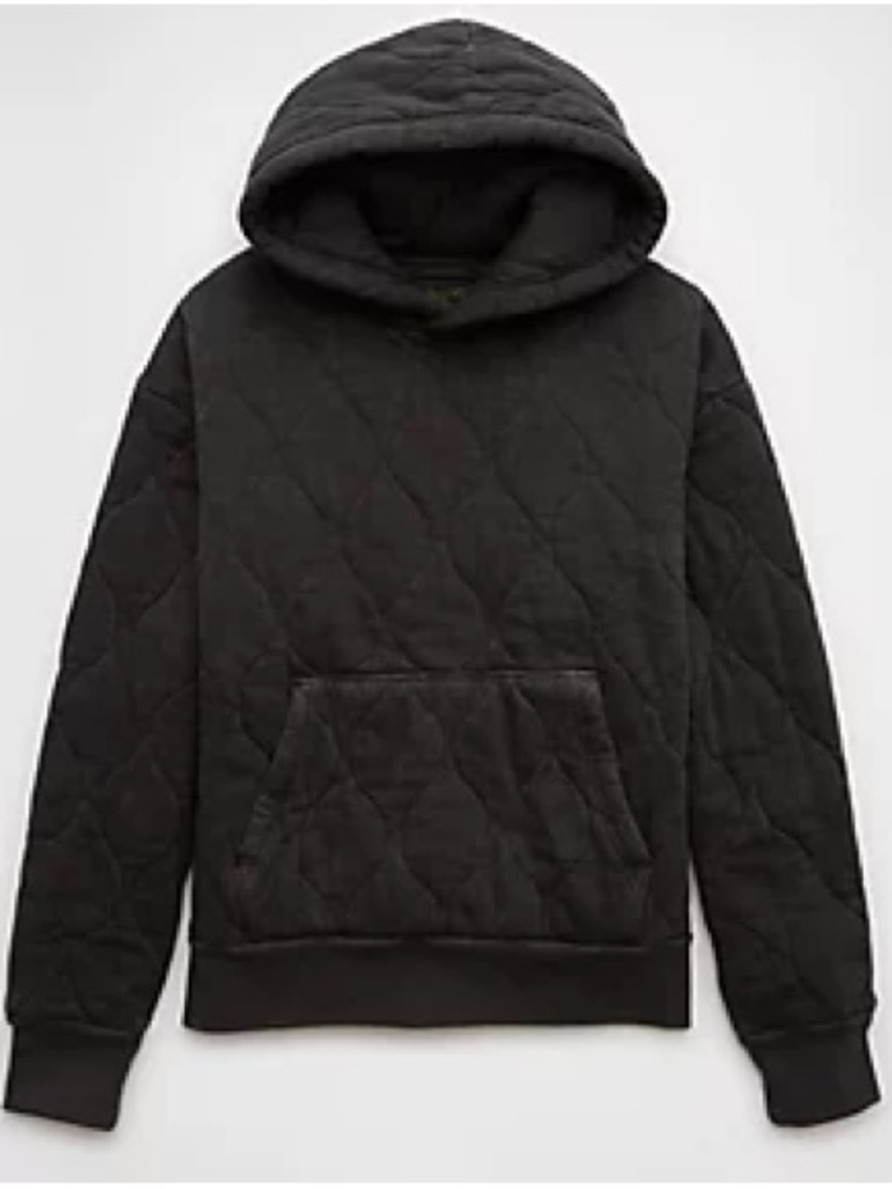 American Eagle Heavyweight Quilted Black Hoodie Sweatshirt - Men’s size small